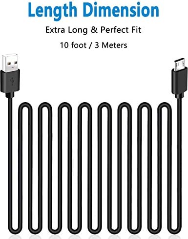 SIOCEN 3Pack 10FT PS4 Charger Cord for Xbox One Controller,PS4 Charging Cable,Micro USB Cable for Xbox One S/X Slim Elite Controller,PlayStation 4 Games,Dualshock 4 Controller Data Sync Cord — 사진 4