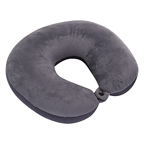 Almohada de cuello de viaje de espuma viscoelástica para viajes en avión, cómoda funda lavable, almohada de apoyo para el cuello para dormir, asientos para el aula (A, talla única)
