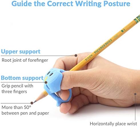 Pencil Grips, Firesara Original Owl Pencil Grips for Kids Handwriting Ergonomic 3 Fingers Sets Aid for Trainer Handwriting Posture Correction,Assorted Pencil Grip for Righties and Lefties (3pcs)