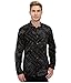 Calvin Klein Men's Slim Fit Geometeric Camo Print Long Sleeve Button Down Shirt