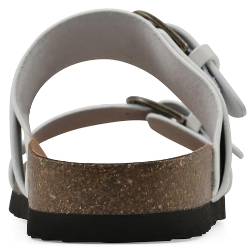 Image of WHITE MOUNTAIN Women's Hardball Double-Buckle Signature Comfort-Molded Footbed Sandal