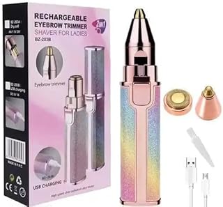 Portable 2 in 1 Electric Epilator Eyebrow Trimmer Women's Facial Lip Epilator Rechargeable Mini Painless Razor ShaverNIL Baps-P289