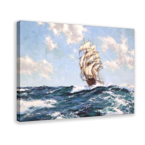 Tableau sur toile The Grace Ross Montague Dawson cadre suspendu de salon
