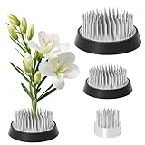 3 Pcs Floral Frog Pin Holder, Round Metal Flower Frog Vase Arranger Pin Holder, for Ikebana, Home Decoration Craft, DIY Flower Craft Arrangements (Silver)