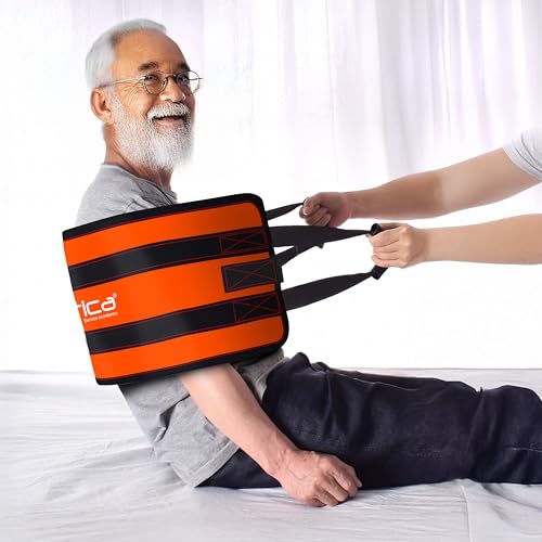Image of OTICA Patient Lifting Belt 57x14 in with Handles & Safety Buckle (Orange)
