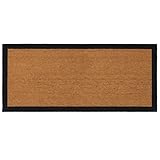 My Mat Printed Coir Border Black Doormat, Perfect for Indoor and Outdoor Use, Large Welcome Mat for Front Door, Entryway and Patio 55x125cm