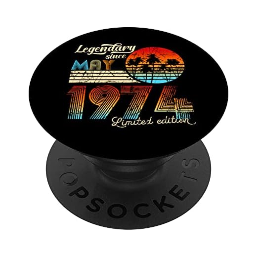 50. Cumpleaños 50 Legendario Desde Mayo De 1973 Regalo. PopSockets PopGrip Intercambiable