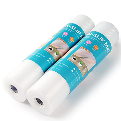 Shelf Liner,Non-Adhesive Drawer Liner,Food-Grade Material for Kitchen Cabinets Liner,Non-Slip Cupboard Liners Kitchen Drawer Liners Bathroom Shelves Liners (12 inches x 20 Feet x 2 Rolls)