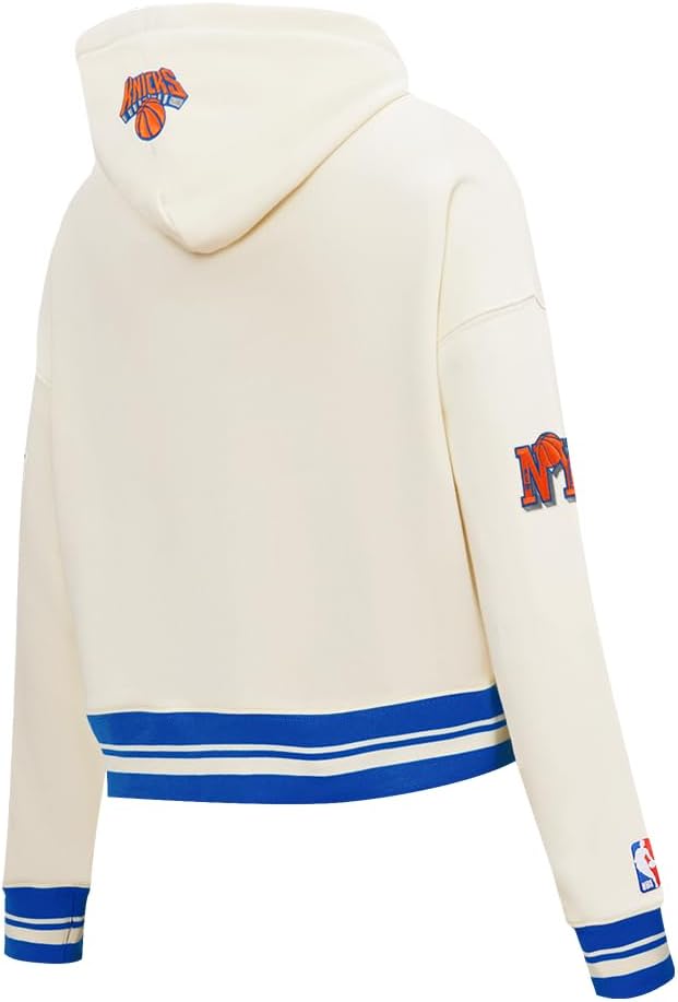 Pro Standard Womens NBA Retro Classics Brushed Back French Terry Cropped Pullover Hoodie