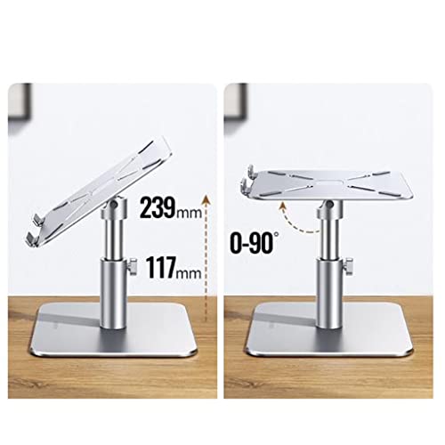 Support ordinateur portable argent : rehausseur pliable de bureau - 6