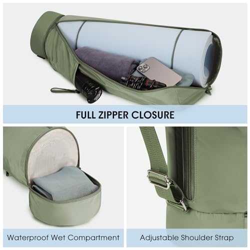 sportsnew Yoga Mat Bag Large with Carrying Strap, Water Bottle Pocket and Wet Compartment - Image 2