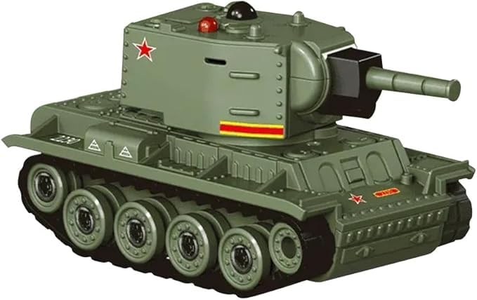 Image of 1:64 Mini RC Toy with Infrared Battle System - Palm-Sized Remote Control Military Tank | Rechargeable 2.4GHz Full Function Tank for Kids 6+ Years (Green)