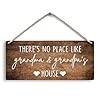 Grandma and grandpas house hanging wooden signs 12×6 grandma and grandpa gifts grandparents gifts house wall decor grandkids welcome sign decor gifts for grandma and grandpa grandparents  urban country home decor