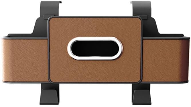 Car Seat Back Storage Box for Mercedes-Benz S-Class W126 1979-1991, Multifunctional Storage Bag, Car Tissue Box, Rear Seat Storage, Cup Holder Hook,D-Brown