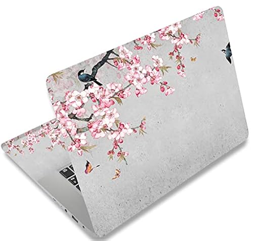 Mibbxea Pegatina para Laptop de 15 15,4 Pulgadas, Protector de Vinilo Reutilizable para Netbook/Notebook de 12,1 a 15,6 Pulgadas, Impermeable y Resistente a Arañazos (019 Pájaros Y Flores Rosadas) | Ya disponible en tu tienda friki favorita! En mundofriki.es!