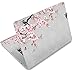 Mibbxea 15.4-15.6 Inch Laptop Skin Sticker, Customisable, Universal for 12.1 13 13.3 14 Inch Computers and Netbooks, Reusable Notebook Art Protector (019 Birds and Pink Flowers)