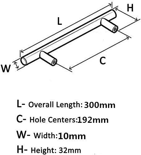 MARGUERASW Gold Stainless Steel Kitchen Cabinet Handle - Hole Spacing 192mm, Hole distance 192mm - Image 2