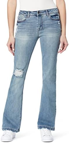 kensie Jeans Mid-Rise Boot Cut 30-Inch Inseam, Lora Wash, 4