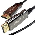 kenable Active Optical HDMI Cable 4K 60Hz 18Gbps HDR High Speed Ultra Slim Fibre Optic Lead 20m Black