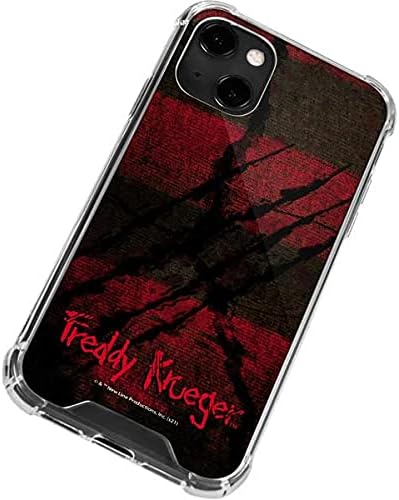 Skinit Clear Phone Case Compatible with iPhone 13 - Officially Licensed Nightmare on Elm Street Freddy Krueger Scratch Design