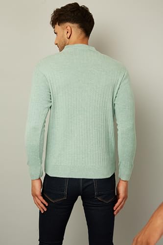 Image of Kvetoo Men High Neck Full Sleeve Winter Woolen Sweater
