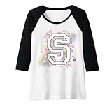 Femme Enfants Lettre S Vêtements Pour Une Fille Qui Le Nom Commence Par S Manche Raglan
