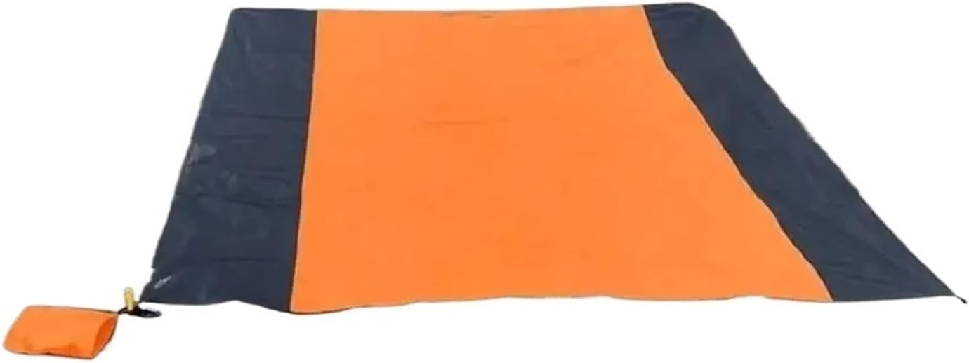 2.1 * 2M Waterproof Sandproof Beach Blanket, Foldable Mat with 4 Corner Stakes,Compatible for Outdoor Camping Travel Vacation