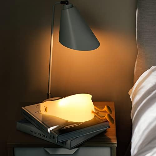 icyant Duck Night Light Silicone Dimmable Nursery Nightlight LED Lie in Peace Duck Sleep Lamp, Cute Light Up Duck Lamp Soft Eye Protection Night Stand Lamp Rechargeable Touch Lamp for Kids Bedside