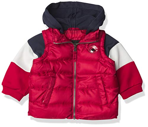 iXtreme Baby Boys' Midweight Vest 2Fer Jacket, RED, 18M