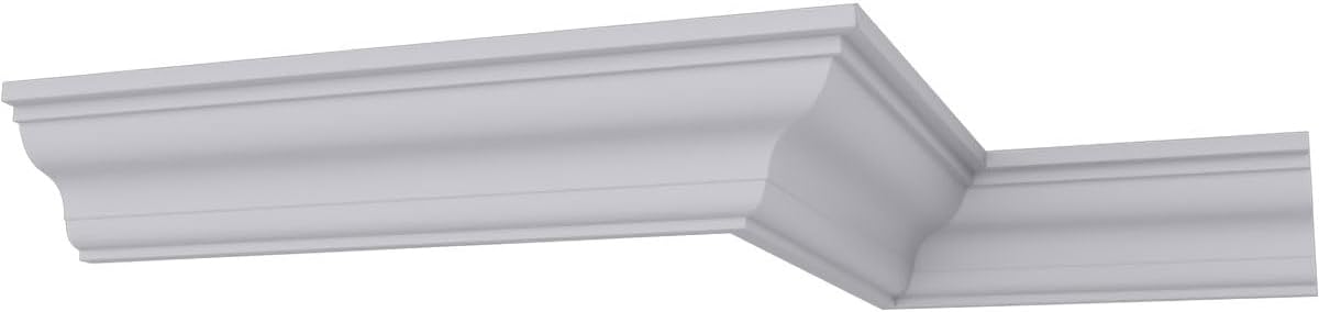 Endurathane Lyon Traditional Cove Crown Moulding, 2"H x 2"P x 3"F x 94 1/2"L, Factory Primed