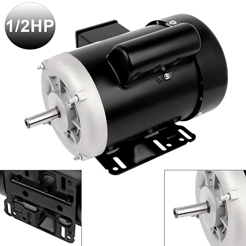 1/2Hp Electric Motor 1750Rpm Farm Duty Single Phase Motor 115-230V 56 Frame 5/8" Shaft Diameter 60Hz 4Pole Tefc Cw/Ccw #TOP1