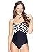 Produktbild Nickey Nobel 60.32.8249-194 Women's Mona Stripe Print Black Costume One Piece Swimsuit 46