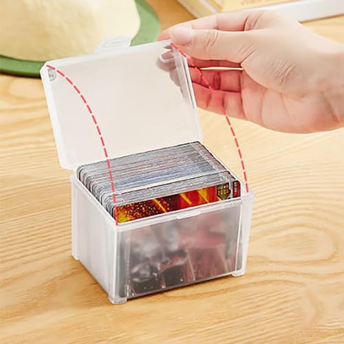 Clear Storage Box for Sports Cards Game Card Trading Case Storage Organizers Stackable Playing Box Card Storage Boxes - 4