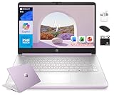 HP 14” Flagship Laptop 2025 AI-Powered Computer, Office Lifetime, Student Business, 4-Core Intel CPU, 16GB RAM 628GB Storage (128GB UFS+ 500GB Ext), Long Battery HubxcelAccessory Win 11 Pro Lavender