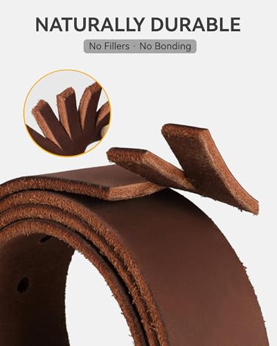 CHAOREN Full Grain Leather Belt for Men, Work Belts for Men Heavy Duty, Daily Wear for Jeans Pants - Image 2