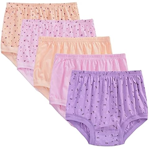 Anntry Women's High Waist Knickers Ladies Cotton Briefs Underwear Full Coverage Soft Breathable Panties 5-pack (XXL, Colors-1) Cover