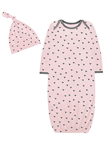 Image of A.T.U.N. (ALL THINGS UBER NICE) Unisex-Baby Unisex Floor Length Gown with Knot Hat Set
