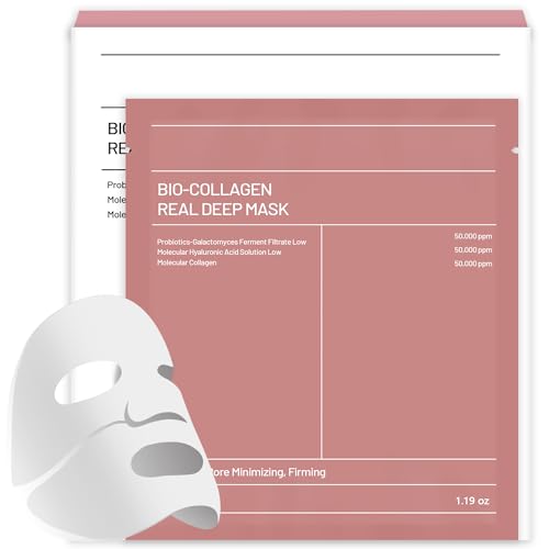 Bukamkom Collagen Face Mask (8 Pcs), Hydrogel Overnight Face Mask for Hydration & Soothing, Hydrogel Collagen Facial Mask, Facial Masks Skincare