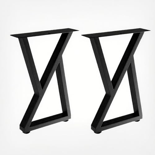 TOOSOAR Patas de Mesa de Hierro, Patas de Mesa de Metal Negro para DIY Muebles, Café, H40cm x W28cm