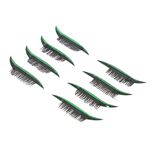 CANIGHT 4 ペア つけまつげアイメイクシール つけまつげナチュラルルック 緑のテープ まつげステッカー 化粧まつげ アイラインステッカー 防水アイライナーデ プラスチック Green