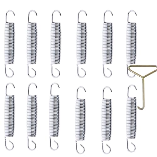 WinHUb Unsere 12 Stück Trampolinfedern (140mm) mit 1 praktischem T-Haken