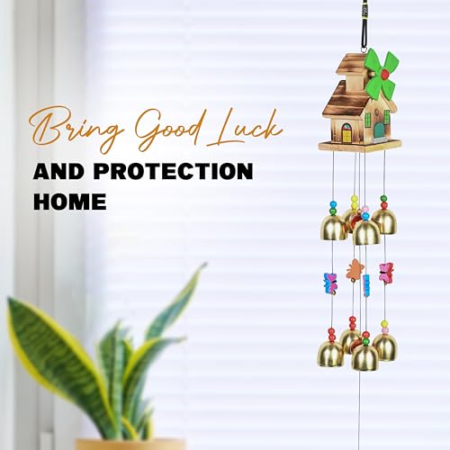 Image of ZAICUS Feng Shui Wind Chimes for Home - Hanging Decorative Items for Balcony - Positive Energy Items for Home - Wind Chimes for Balcony (House Wind Chime- 9-Bells)