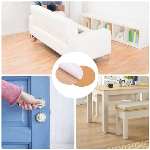 QUARKZMAN 50 Stück Selbstklebende Korkuntersetzer 95x95x1,5mm Korkplatte Korkplatten Korkmatte Kork Untersetzer Kork Selbstklebend für DIY Bastelarbeiten, Kreis