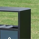 WANGHAI-666 Papelera al Aire Libre Papelera metálica Doble for Exteriores, de Acero galvanizado, for Uso Comercial y público. Exterior Papeleras Basura