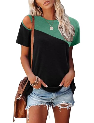 KISSMODA Summer Short Sleeve T Shirt Loose Fit Casual Dressy Women Top 2025 Trendy Ladies Fashion Blouses(S-3XL)
