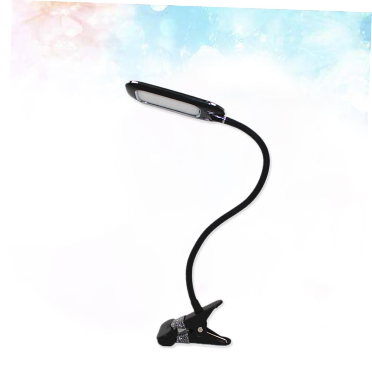 WOONEKY Lámpara de Lectura LED con Clip Flexible USB de Brillo Luz Portátil para Mesa de Noche y Dormitorio Diseño Ergonómico para Lectura y Viaje Color Negro