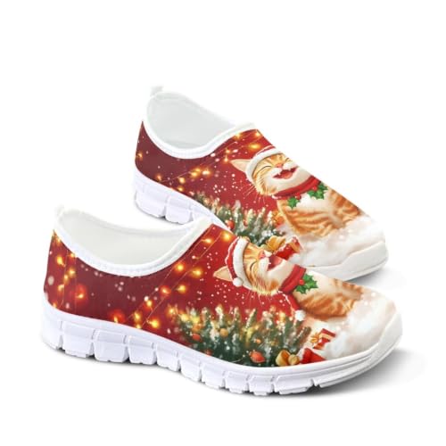 Image of Floral Sneakers for Women Colorful Art Shoes for Women Slip On Casual Work Shoes