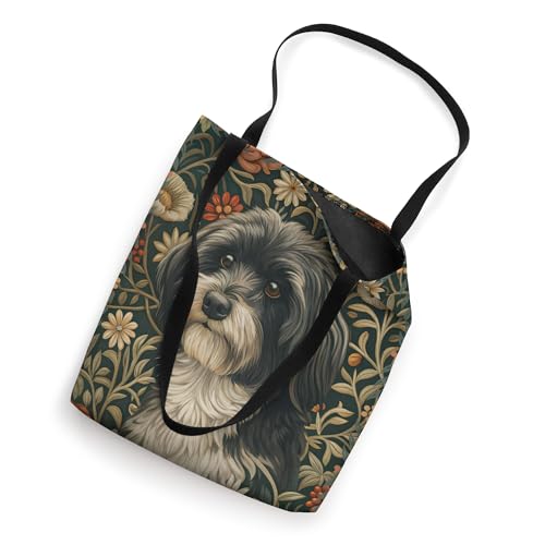 Bolso tote con diseño de perro Havanés negro y blanco miniatura 2