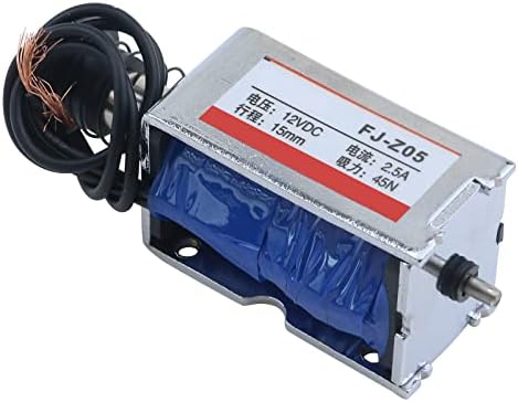 Antrader JF-Z05 DC 12V 2. 5A Magnetic Solenoid 45N 15 mm Push Open Frame Electromagnet