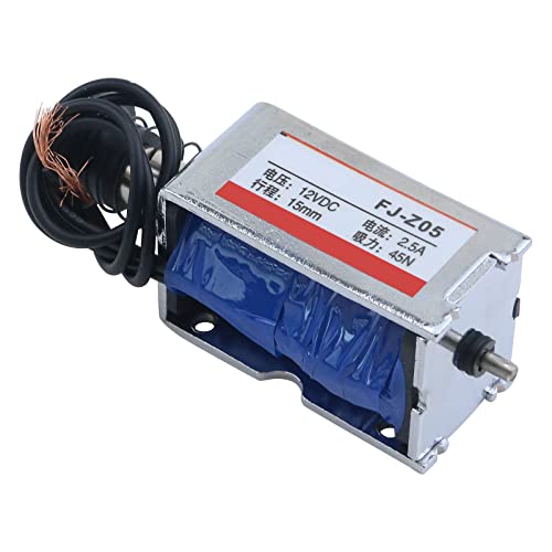 Antrader JF-Z05 DC 12V 2. 5A Magnetic Solenoid 45N 15 mm Push Open Frame Electromagnet